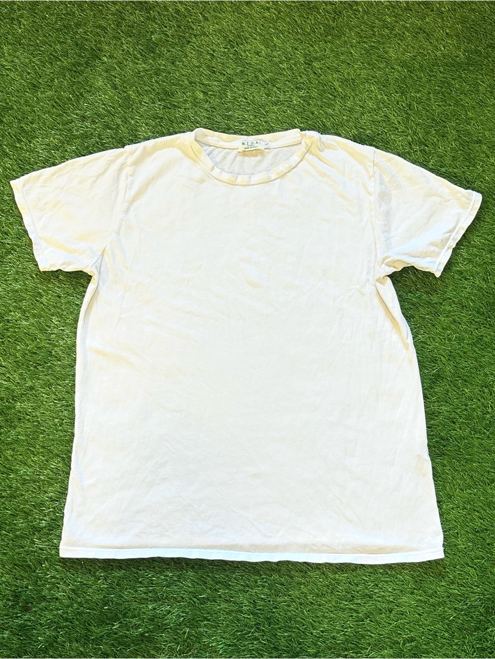 M.I.D.A. Undici Made in Italy White Cotton T-Shirt Small